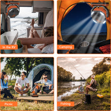 Load image into Gallery viewer, TDONE 40,000mAh Battery Operated Fan, 13" Remote Camping Fan with LED Auto-Oscillating Rechargeable Fan Powerful Portable Desk Fan for Home, Camping, RV, Courtyard, Picnic, Emergency Power