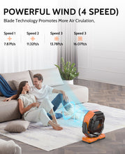 Load image into Gallery viewer, TDONE 40,000mAh Battery Operated Fan, 13&quot; Remote Camping Fan with LED Auto-Oscillating Rechargeable Fan Powerful Portable Desk Fan for Home, Camping, RV, Courtyard, Picnic, Emergency Power
