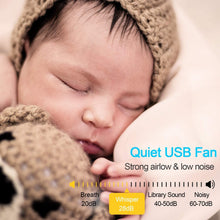 Load image into Gallery viewer, TDONE Stroller Fan Mini Portable Fan USB Personal Fan Long Working Handheld Fan 12pcs LED Camping Fan Batterry Operated Fan Clip on Fan for Stroller Travel
