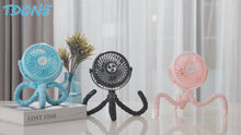 Load and play video in Gallery viewer, TDONE Stroller Fan Mini Portable Fan USB Personal Fan Long Working Handheld Fan 12pcs LED Camping Fan Batterry Operated Fan Clip on Fan for Stroller Travel
